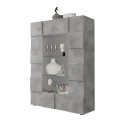 Witryna do salonu 121x166cm, 2 szklane drzwi, efekt betonu Murano Ct Oferta