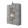 Witryna do salonu 121x166cm, 2 szklane drzwi, efekt betonu Murano Ct Oferta