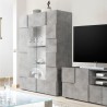 Witryna do salonu 121x166cm, 2 szklane drzwi, efekt betonu Murano Ct Promocja