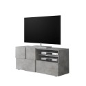 Nowoczesna szafka RTV 121x42cm szary beton Petite Ct Dama Oferta
