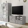 Nowoczesna szafka RTV 121x42cm szary beton Petite Ct Dama Sprzedaż