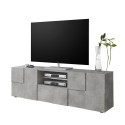 Szafka RTV Tecum Ct Dama z 2 drzwiczkami i szufladą, beton, wzór szachownicy Oferta