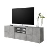 Szafka RTV Tecum Ct Dama z 2 drzwiczkami i szufladą, beton, wzór szachownicy Oferta