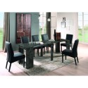 Wing dining table 54-252cm black modern extending console table Rabaty