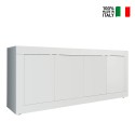 Nowoczesna komoda do salonu 4-drzwiowa 207cm biały połysk Altea Wh Sprzedaż
