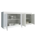 Nowoczesna komoda do salonu 4-drzwiowa 207cm biały połysk Altea Wh Sprzedaż