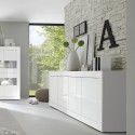 Nowoczesna komoda do salonu 4-drzwiowa 207cm biały połysk Altea Wh Rabaty