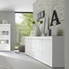 Nowoczesna komoda do salonu 4-drzwiowa 207cm biały połysk Altea Wh Rabaty