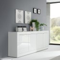 Nowoczesna komoda do salonu 4-drzwiowa 207cm biały połysk Altea Wh Promocja