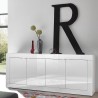 Nowoczesna komoda do salonu 4-drzwiowa 207cm biały połysk Altea Wh Katalog