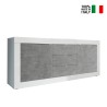 Komoda 2 drzwi 3 szuflady biały połysk beton 210cm Tribus BC Basic Sprzedaż