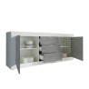 Komoda 2 drzwi 3 szuflady biały połysk beton 210cm Tribus BC Basic Sprzedaż