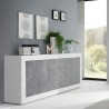 Komoda 2 drzwi 3 szuflady biały połysk beton 210cm Tribus BC Basic Wybór