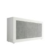 Nowoczesna komoda do salonu 3-drzwiowa biały połysk beton Modis BC Basic Oferta