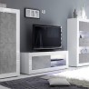 Nowożytne, białe i połyskujące, betonowe szary meble pod telewizję marki Diver BC Basic. Rabaty