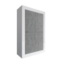 Kredens kuchenny witryna salonowa 4 drzwi biały połysk beton Novia BC Basic Oferta