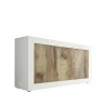 Kredens do salonu, biały połysk, drewno, 3 drzwi, 160 cm Modis BW Basic Oferta