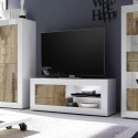 Szafka RTV do salonu biały połysk drewno Diver BW Basic Promocja