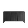 Nowoczesna komoda 3-drzwiowa buffet 156cm z czarnego drewna Cooper Steel Oferta