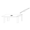 Rozkładany stół kuchenny biały połysk drewno 90x137-185cm Dyon Basic Rabaty