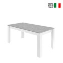 Stół jadalniany 180x90 cm nowoczesny design biały beton Cesar Basic Sprzedaż