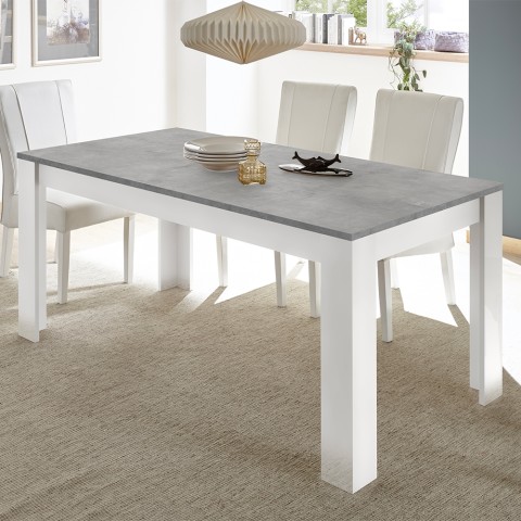 Stół jadalniany 180x90cm, nowoczesny design, biały beton Cesar Basic. Promocja