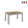 Rozkładany stół kuchenny biały połysk drewno 90x137-185cm Dyon Basic Sprzedaż