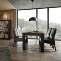 Stół do jadalni kuchenny 180x90 cm czarny drewniany styl industrialny Bolero Basic Promocja