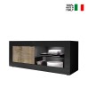 Szafka RTV nowoczesna industrialna czarna drewno 140cm Diver NP Basic Sprzedaż