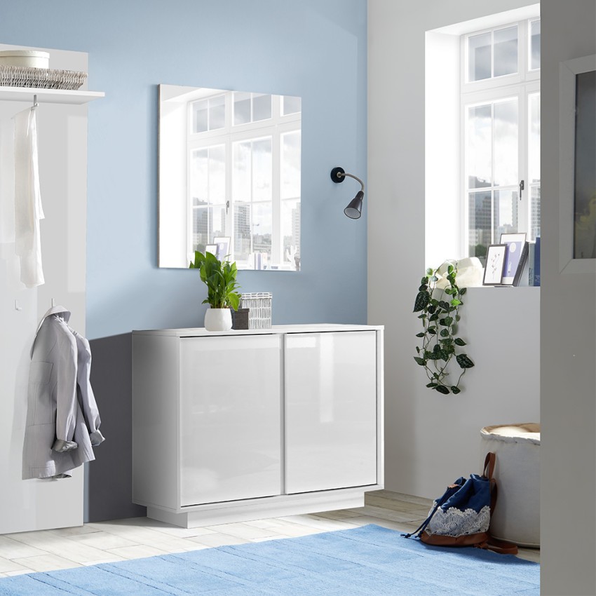 Szafka kredensowa komoda 2-drzwiowa biały połysk 92cm Agape Ice Promocja Szafka kredensowa komoda 2-drzwiowa biały połysk 92cm Agape Ice Promocja