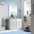 Szafka kredensowa komoda 2-drzwiowa biały połysk 92cm Agape Ice Promocja