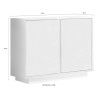 Szafka kredensowa komoda 2-drzwiowa biały połysk 92cm Agape Ice Sprzedaż