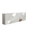 Komoda do salonu z 4 drzwiczkami 241 cm, biały połysk, Vittoria WH L. Oferta