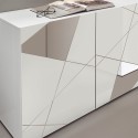 Komoda do salonu z 4 drzwiczkami 241 cm, biały połysk, Vittoria WH L. Katalog
