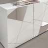 Komoda do salonu z 4 drzwiczkami 241 cm, biały połysk, Vittoria WH L. Katalog