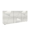 Nowoczesna biała kredens lakierowana 181 cm, 3-drzwiowa z lustrem Vittoria WH S Oferta