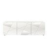 Biała błyszcząca szafka RTV z 3 drzwiami 181 cm Brema WH Vittoria Oferta