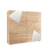 Szafka wysoka Vittoria Glam RS z drewna dębowego z 2 drzwiami i lustrem, 121 cm Oferta