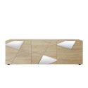 Szafka TV 3-drzwiowa dąb geometryczny design Brema RS Vittoria Oferta