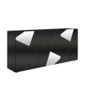 Szafka do salonu 3-drzwiowa szara połysk 181 cm Vittoria GR S Oferta