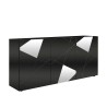 Szafka do salonu 3-drzwiowa szara połysk 181 cm Vittoria GR S Oferta