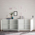 Komoda pokojowa 241 cm biała połysk 4 drzwi Jupiter WH L2 Katalog