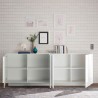 Komoda pokojowa 241 cm biała połysk 4 drzwi Jupiter WH L2 Katalog