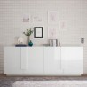 Komoda pokojowa 241 cm biała połysk 4 drzwi Jupiter WH L2 Rabaty