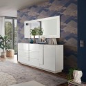 Komoda do salonu, biały połysk, 3 szuflady, Jupiter WH M1 Promocja
