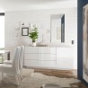 Komoda do salonu, biały połysk, 3 szuflady, Jupiter WH M1 Stan Magazynowy