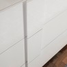 Komoda do salonu, biały połysk, 3 szuflady, Jupiter WH M1 Rabaty
