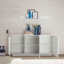 Nowoczesna komoda 3-drzwiowa biały połysk 182cm WH M2 Stan Magazynowy
