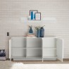 Nowoczesna komoda 3-drzwiowa biały połysk 182cm WH M2 Stan Magazynowy