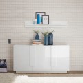 Nowoczesna komoda 3-drzwiowa biały połysk 182cm WH M2 Promocja